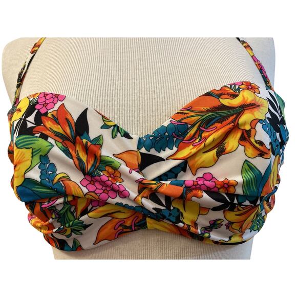 Victoria's Victoria Secret Halter Top Bikini 36D Floral Design - EUC - Picture 2 of 11
